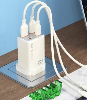 شارژر 4 پورت ویدوی مدل XL-PLB122 Type-C 70W Fast Charger - تصویر 3