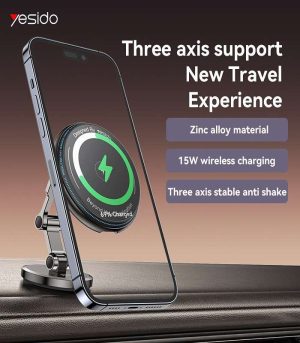 هولدر و شارژر وایرلس 15 وات یسیدو C306 15W - تصویر 5