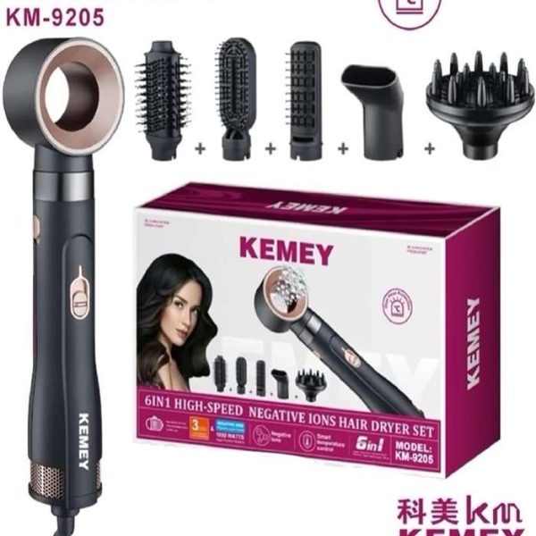 سشوار برس دار حالت دهنده همه کاره کیمی مدل KM-9205