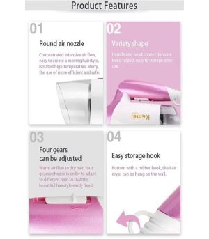 سشوار مسافرتی کیمی مدل KM-6833 - تصویر 2