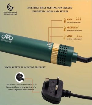 سشوار و حالت دهنده ایررپ مولینر اورجینال طرح دایسون مدل ML-5015 - تصویر 3