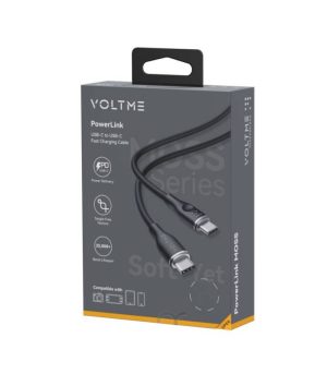 کابل شارژ ولتمی مدل Voltme Powelink Moss Liquid Silicon Cable Type C to Type C 3A / 1M (60W) - تصویر 2