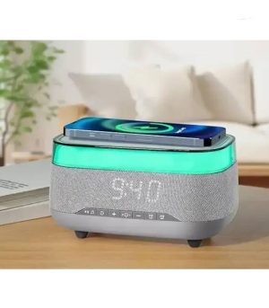 اسپیکر بلوتوثی چندکاره مدل Multifunctional Digital Alarm-Wireless Charger - تصویر 3