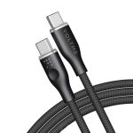 کابل شارژ ولتمی مدل Voltme Powerlink Rugg Double Nylon Cable Type C to Type C 3A / 1M (60W) Black