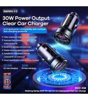 شارژر فندکی 30 وات ریمکس مدل RC338 - تصویر 2