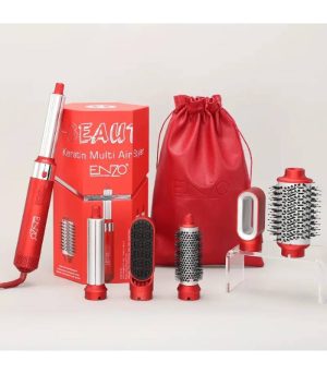 ست برس ایررپ و حالت دهنده موی کراتینه انزو EN-6227 همراه کیف چرمی - تصویر 2