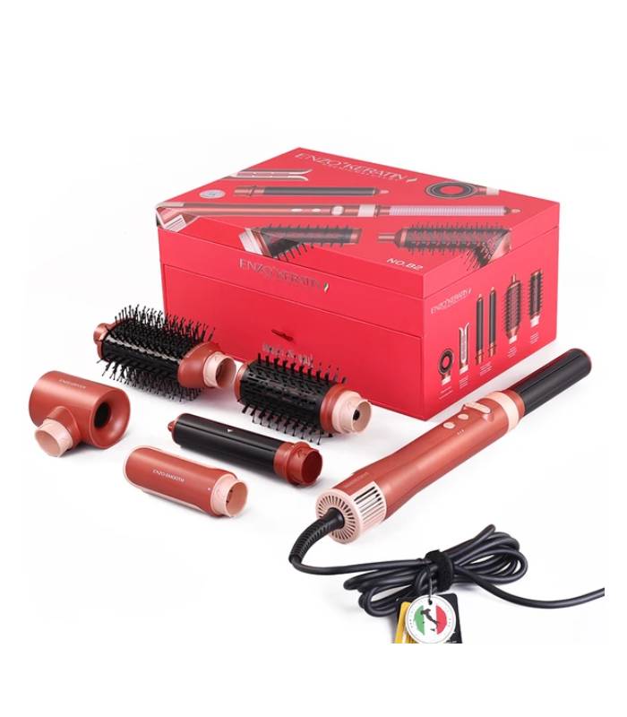 سشوار برس‌دار چرخشی 6کاره انزو کراتین ENZO B2 اصلی