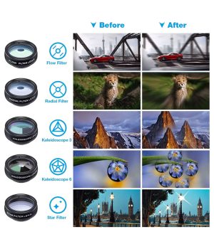 مجموعه ۱۰ لنز موبایل برند APEXEL برای عکاسی و فیلمبرداری مدل APEXEL 22X - تصویر 2
