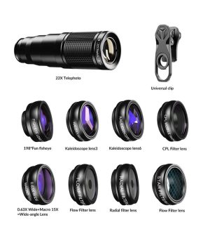 مجموعه ۱۰ لنز موبایل برند APEXEL برای عکاسی و فیلمبرداری مدل APEXEL 22X - تصویر 5